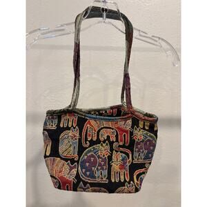 Laurel Burch Tapestrty Small Purse Bag Cats